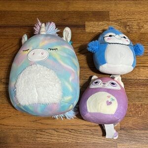 Squishmallows lot of 3 stuffies plush stuffed animals